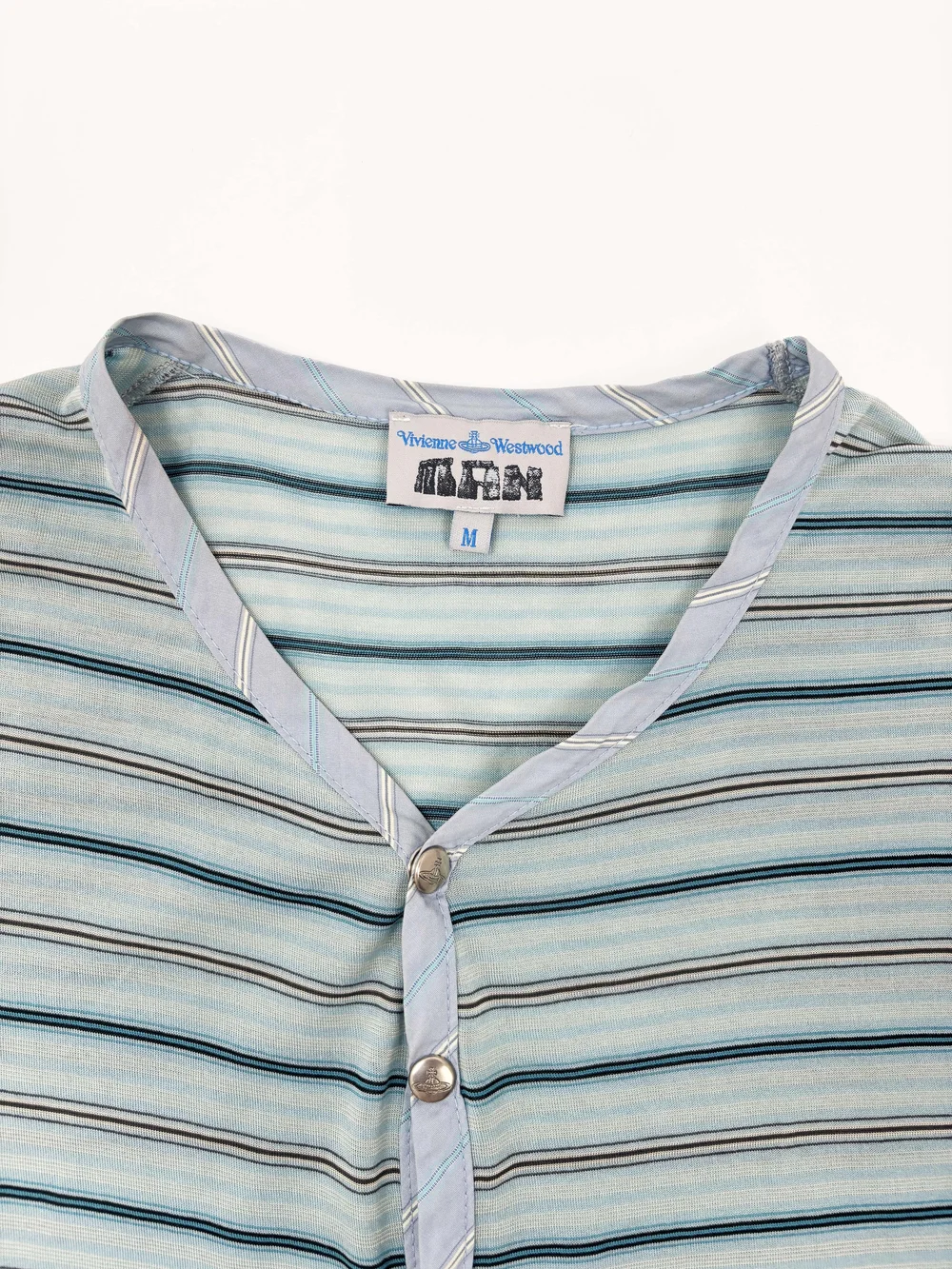 Vivienne Westwood MAN S/S 2000 striped snap shirt — JAMES VELORIA